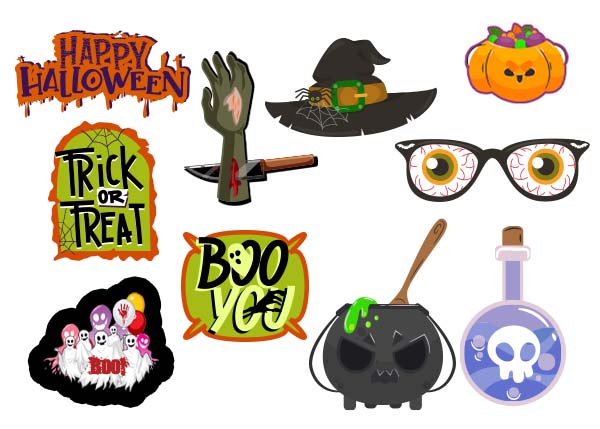 Halloween Party Props Photo Booth Props Kit