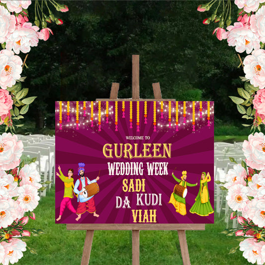 Wedding Ceremony Theme Party Welcome Board