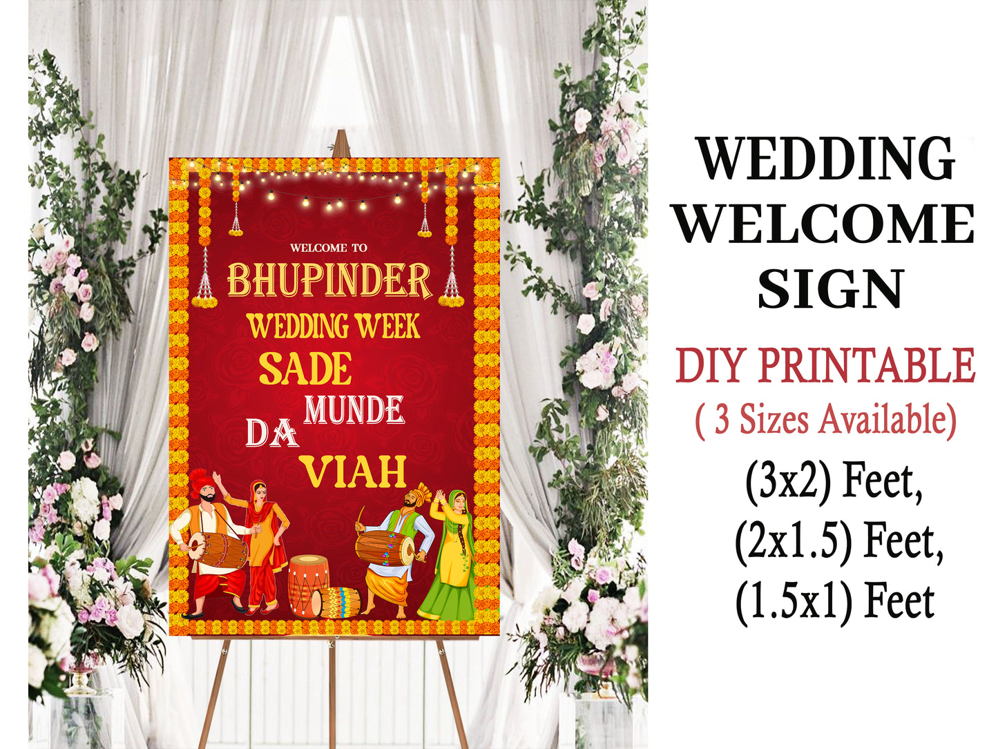 Wedding Ceremony Theme Party Welcome Board