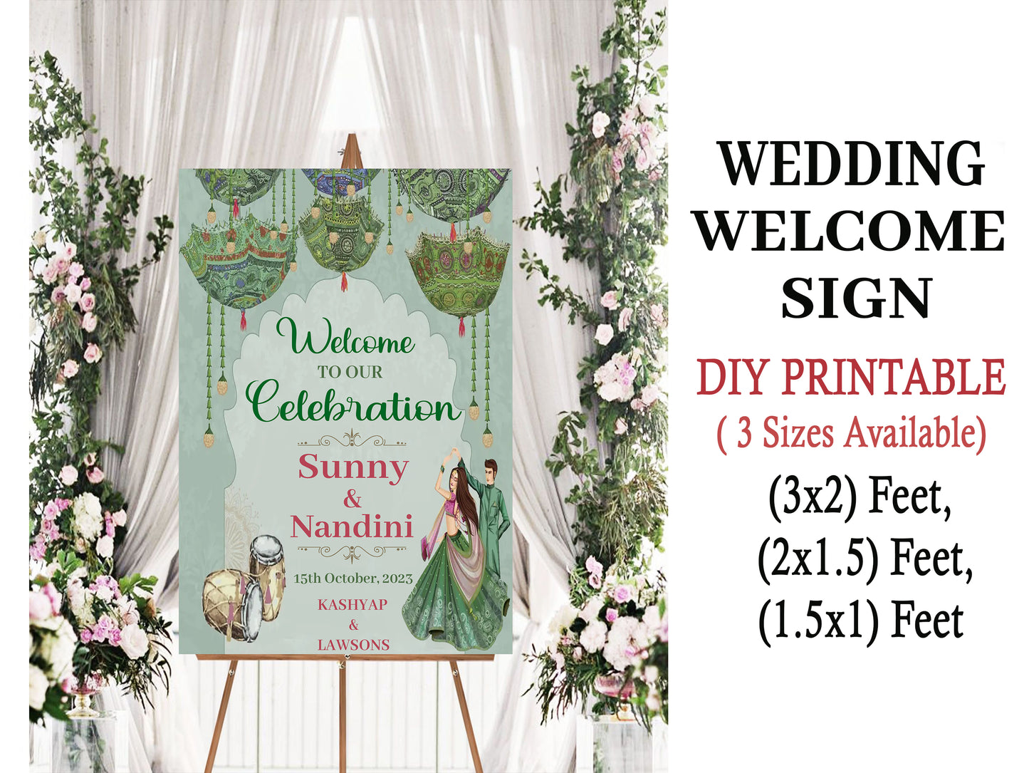 Wedding Ceremony Theme Party Welcome Board