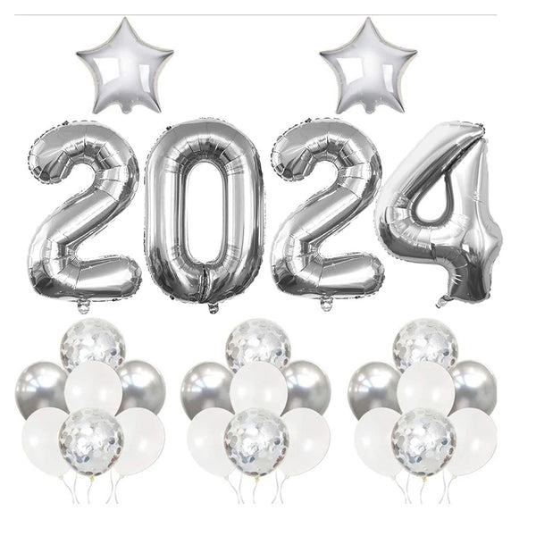 New Year Party with Silver Combo Kit for Decorations