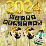 New Year Foil Letter Balloons with Banner for Decorations