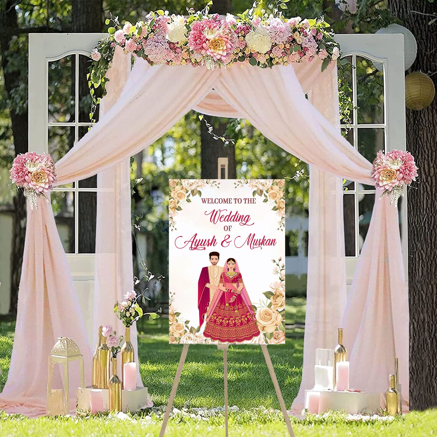 Wedding Ceremony Theme Party Welcome Board