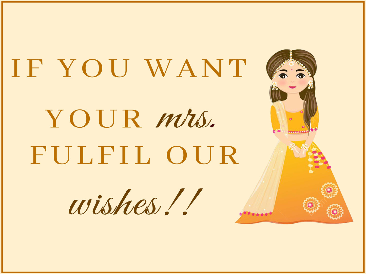 FUN DESI WEDDING SIGNS/ DESI INDIAN WEDDING/ HINDU WEDDING RASAM SIGNS