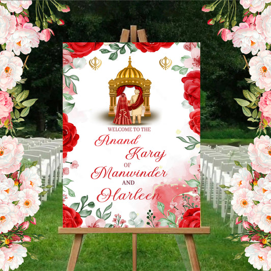 Wedding Ceremony Theme Party Welcome Board
