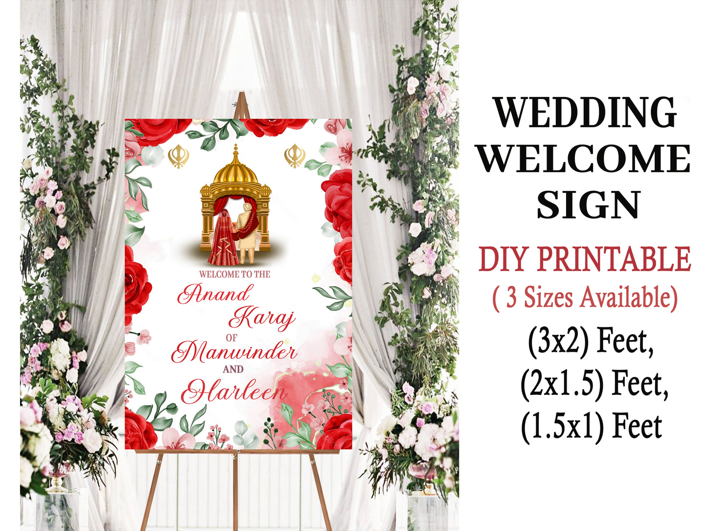 Wedding Ceremony Theme Party Welcome Board