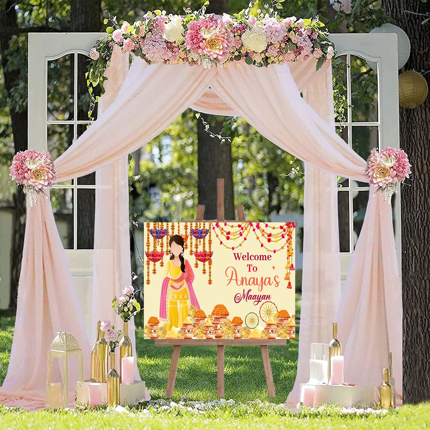 Wedding Ceremony Theme Party Welcome Board