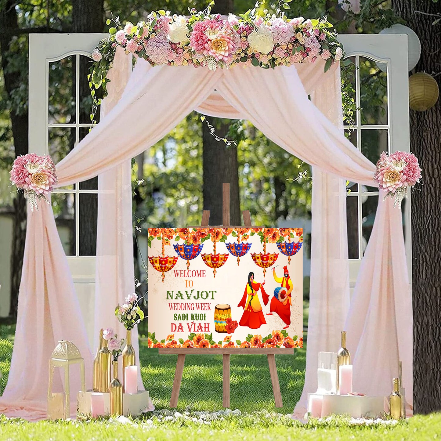 Wedding Ceremony Theme Party Welcome Board