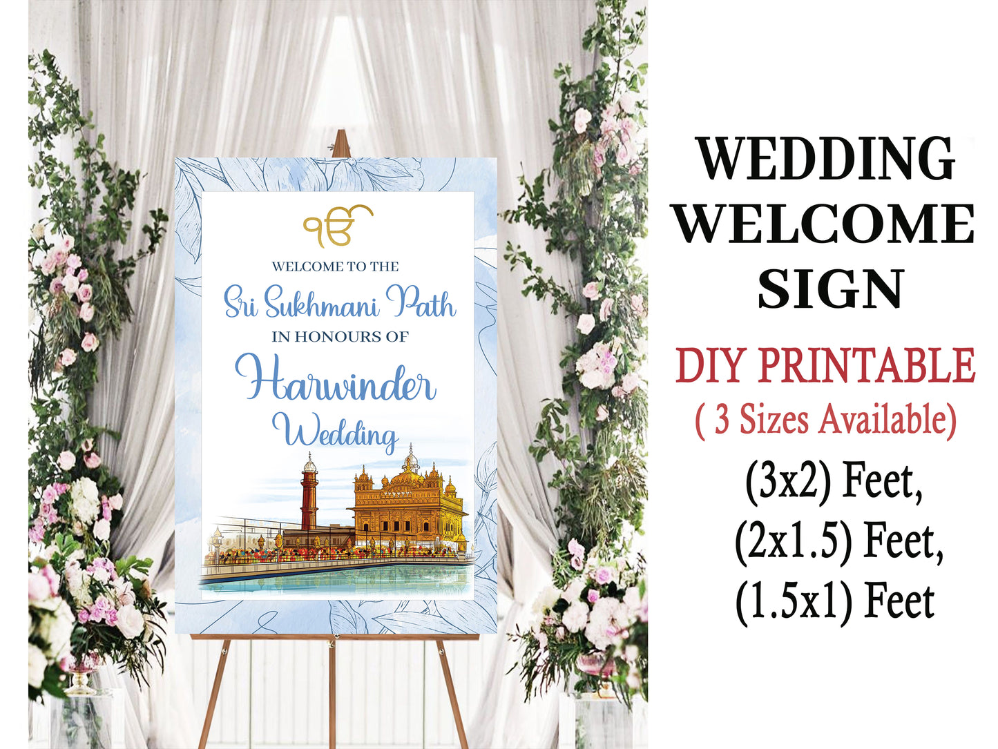 Wedding Ceremony Theme Party Welcome Board