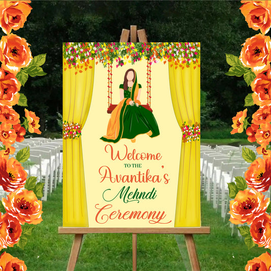 Wedding Ceremony Theme Party Welcome Board