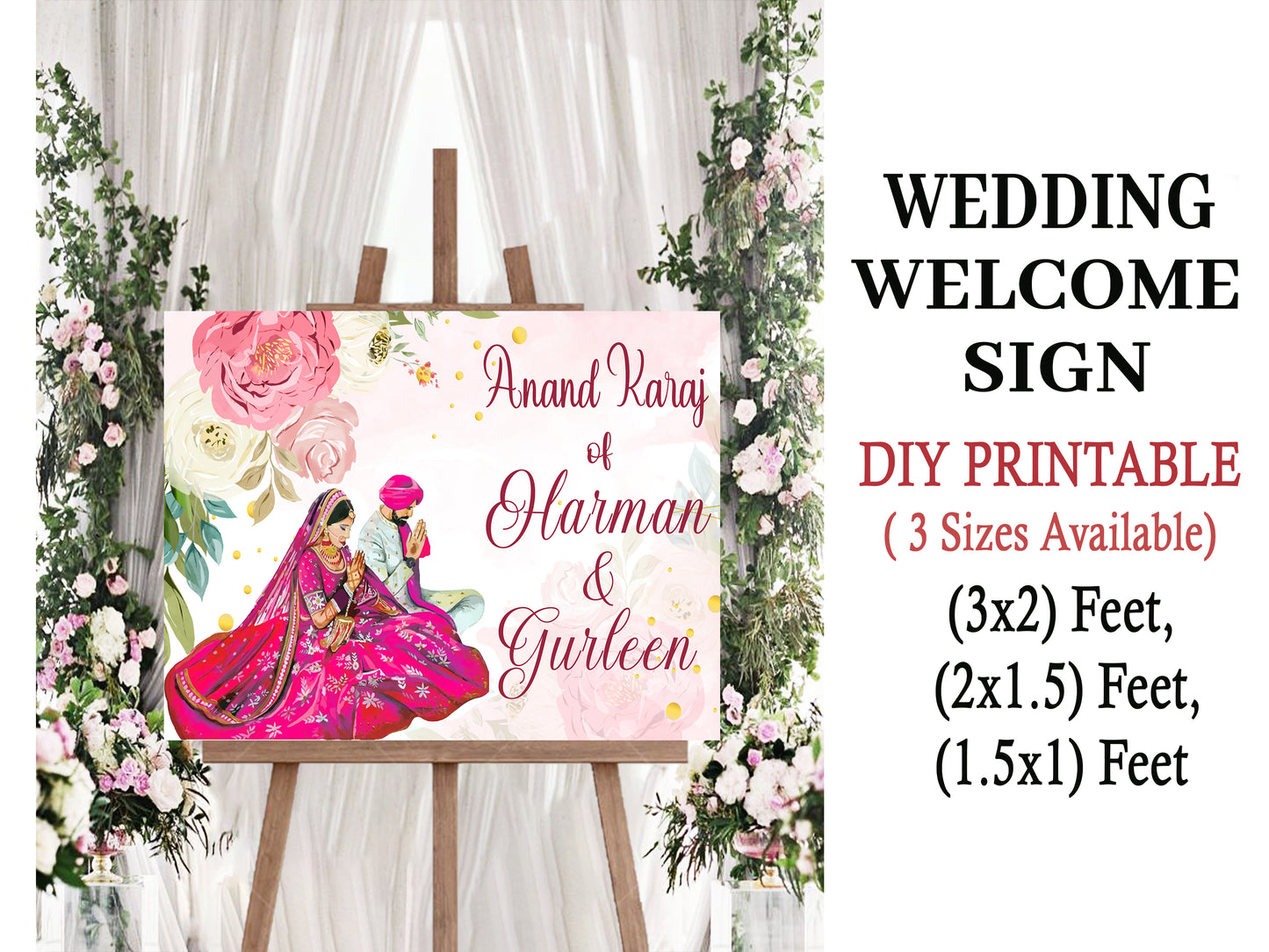 Wedding Ceremony Theme Party Welcome Board