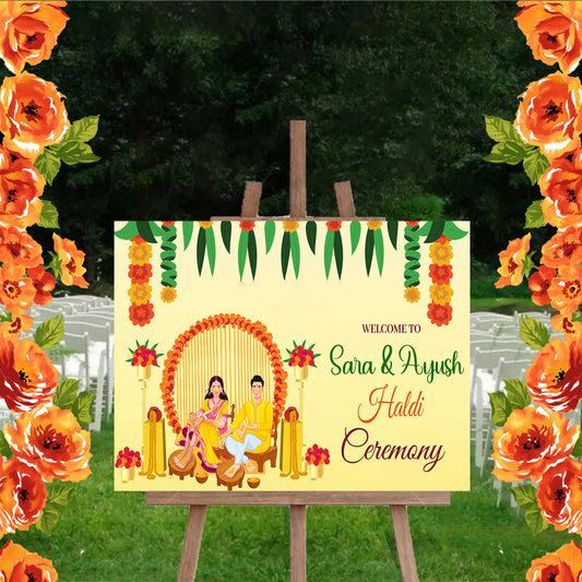 Wedding Ceremony Theme Party Welcome Board
