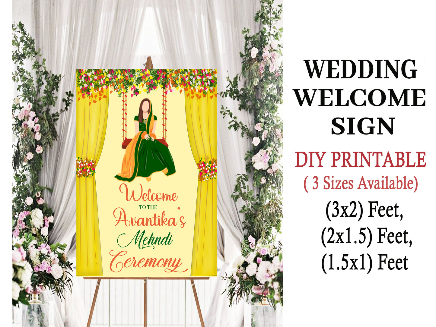 Wedding Ceremony Theme Party Welcome Board