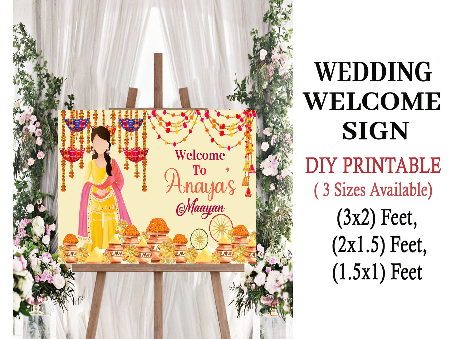 Wedding Ceremony Theme Party Welcome Board