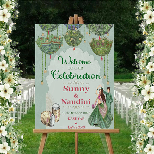 Wedding Ceremony Theme Party Welcome Board