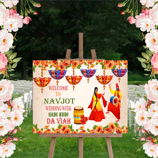 Wedding Ceremony Theme Party Welcome Board