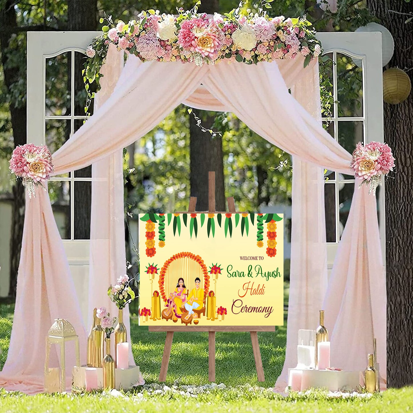 Wedding Ceremony Theme Party Welcome Board