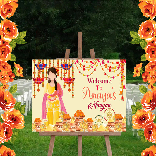 Wedding Ceremony Theme Party Welcome Board