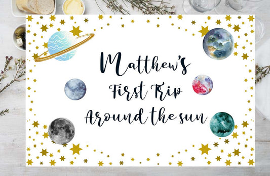 Space Theme Birthday Table Mats for Decoration