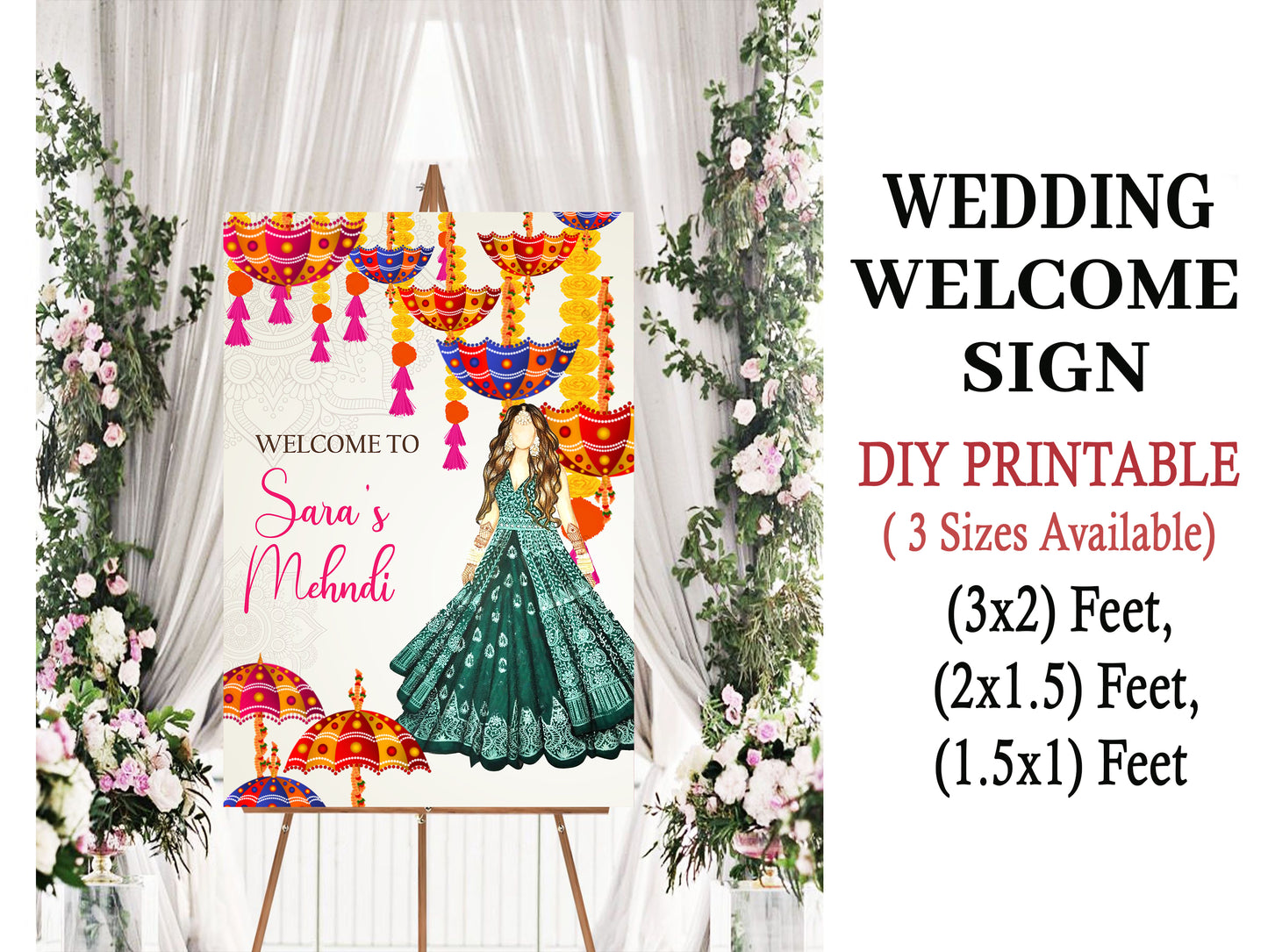 Wedding Ceremony Theme Party Welcome Board
