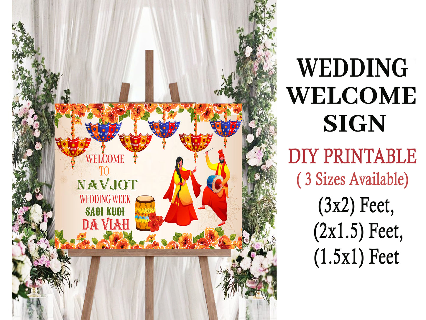 Wedding Ceremony Theme Party Welcome Board