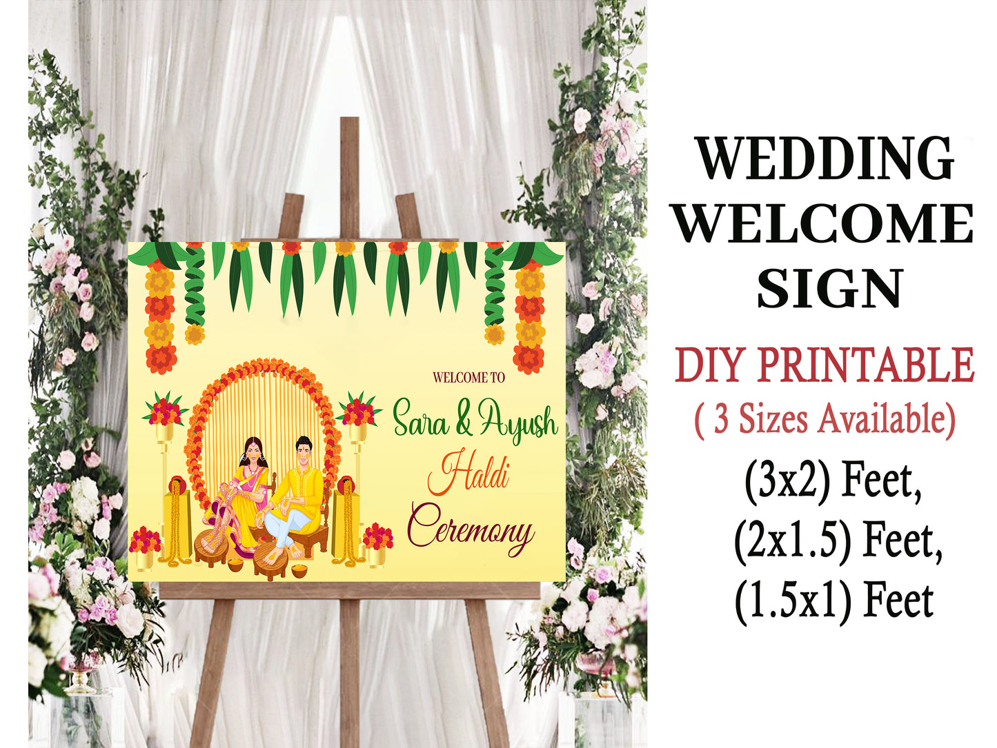 Wedding Ceremony Theme Party Welcome Board