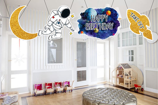 Space Theme Birthday Party Theme Hanging Set for Decoration