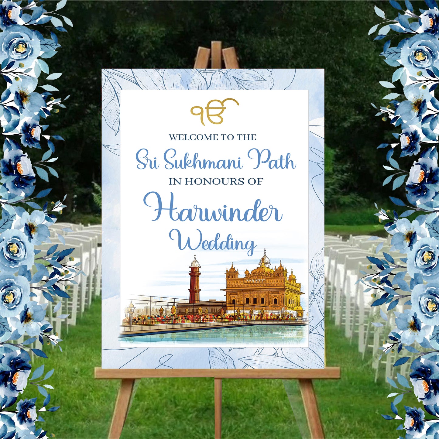 Wedding Ceremony Theme Party Welcome Board