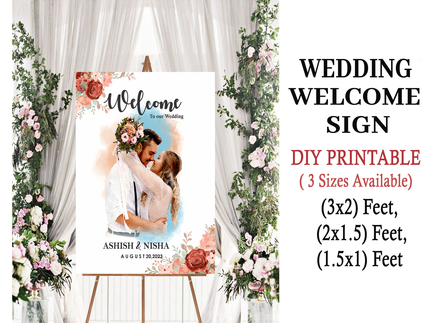 Wedding Ceremony Theme Party Welcome Board