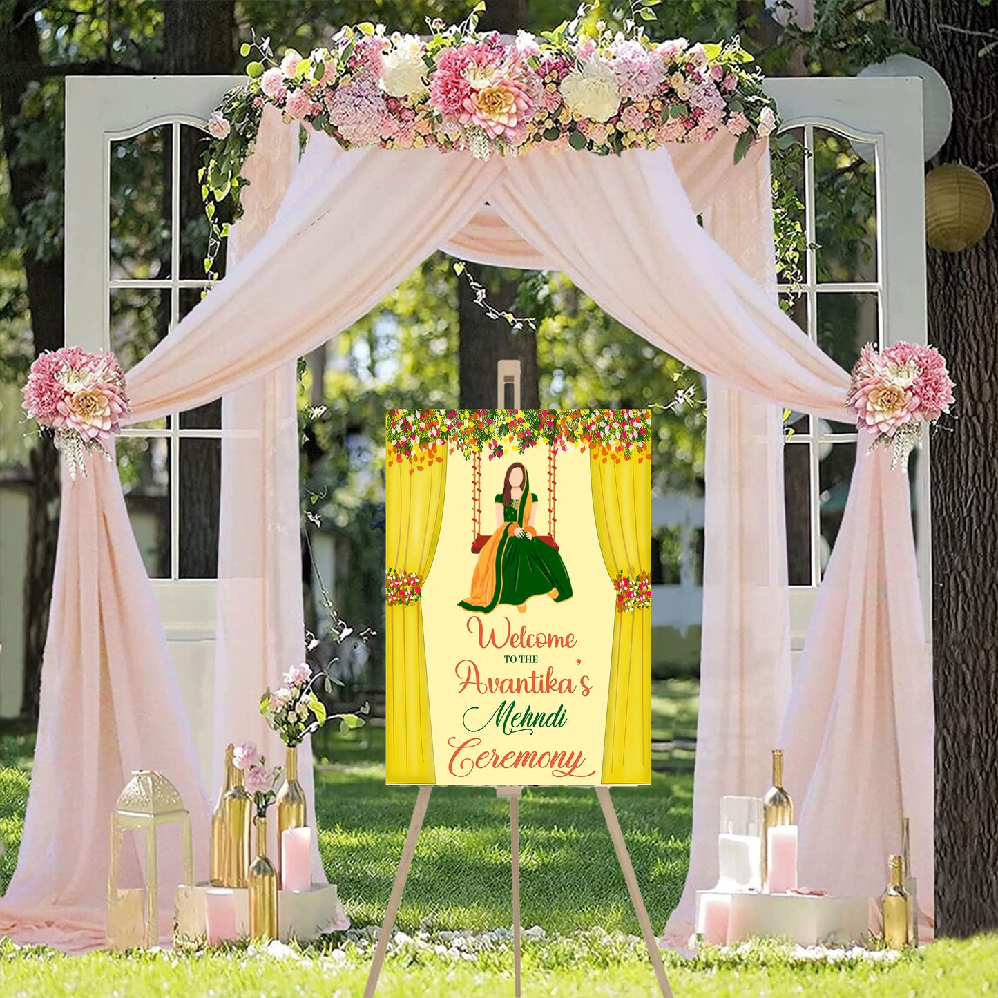 Wedding Ceremony Theme Party Welcome Board