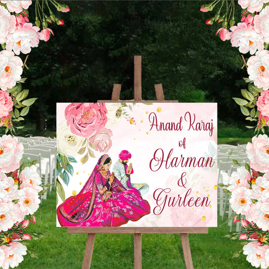 Wedding Ceremony Theme Party Welcome Board