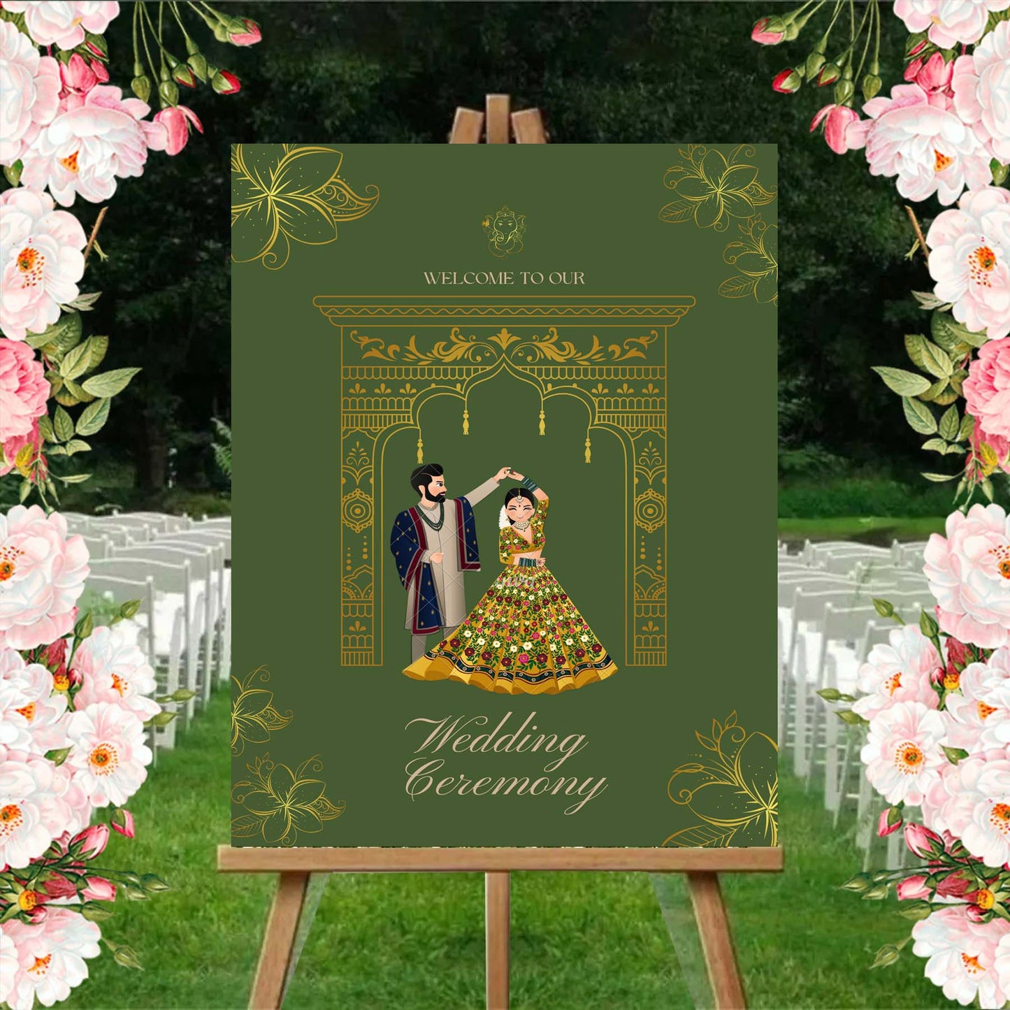 Wedding Ceremony Theme Party Welcome Board