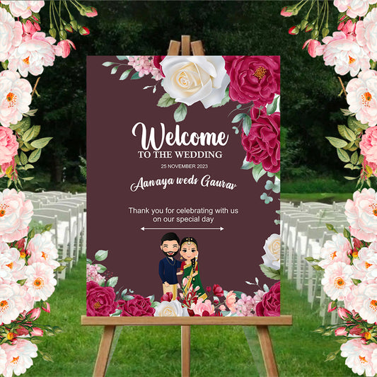 Wedding Ceremony Theme Party Welcome Board