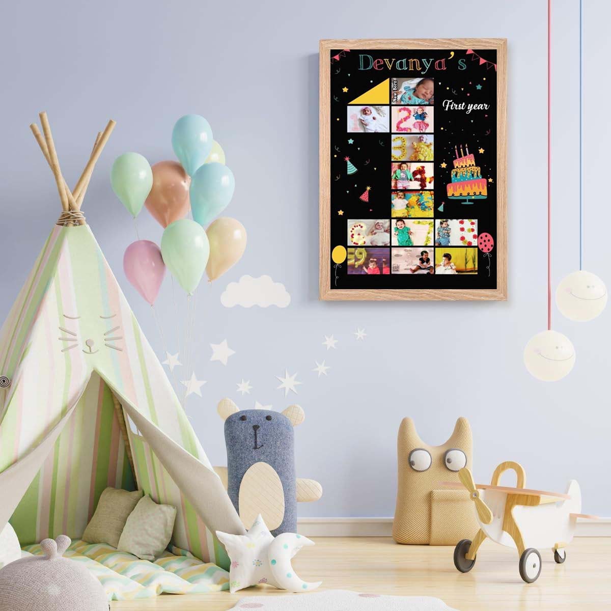 1st Birthday Customized Chalkboard/Milestone Board for Kids Birthday Party