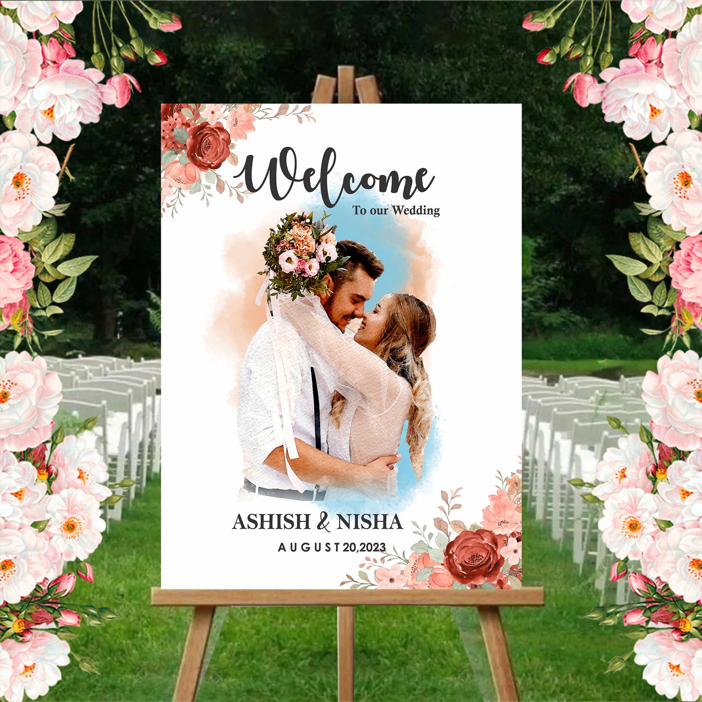 Wedding Ceremony Theme Party Welcome Board