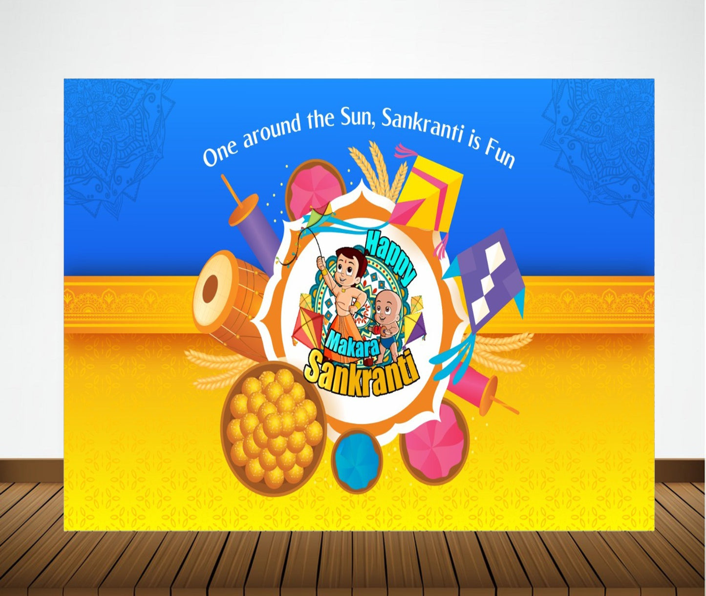 Makar Sankranti Party Backdrop For Kids