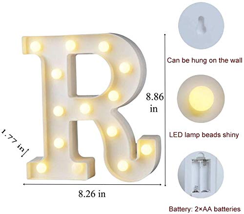 R Letter Light, Marquee Alphabet Light Letters for Room Decor Lights, Led Letters Alphabet for Decoration, Letter Lights for Birthday