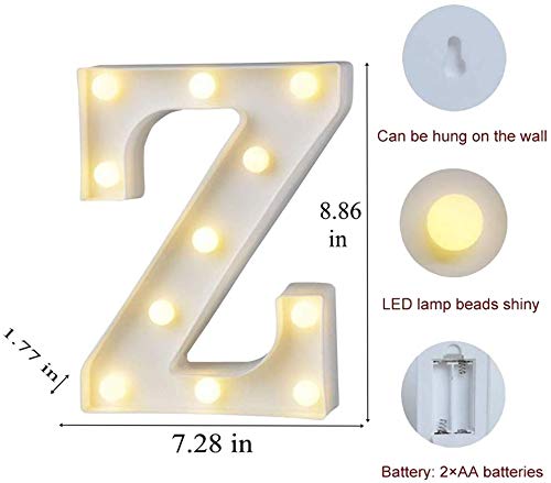 Z Letter Light, Marquee Alphabet Light Letters for Room Decor Lights, Led Letters Alphabet for Decoration, Letter Lights for Birthday