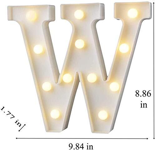 W Letter Light, Marquee Alphabet Light Letters for Room Decor Lights, Led Letters Alphabet for Decoration, Letter Lights for Birthday