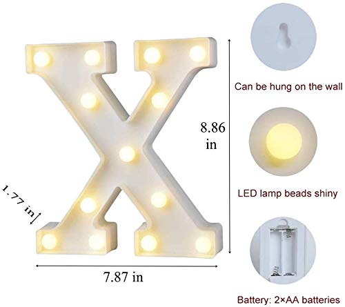 X Letter Light, Marquee Alphabet Light Letters for Room Decor Lights, Led Letters Alphabet for Decoration, Letter Lights for Birthday