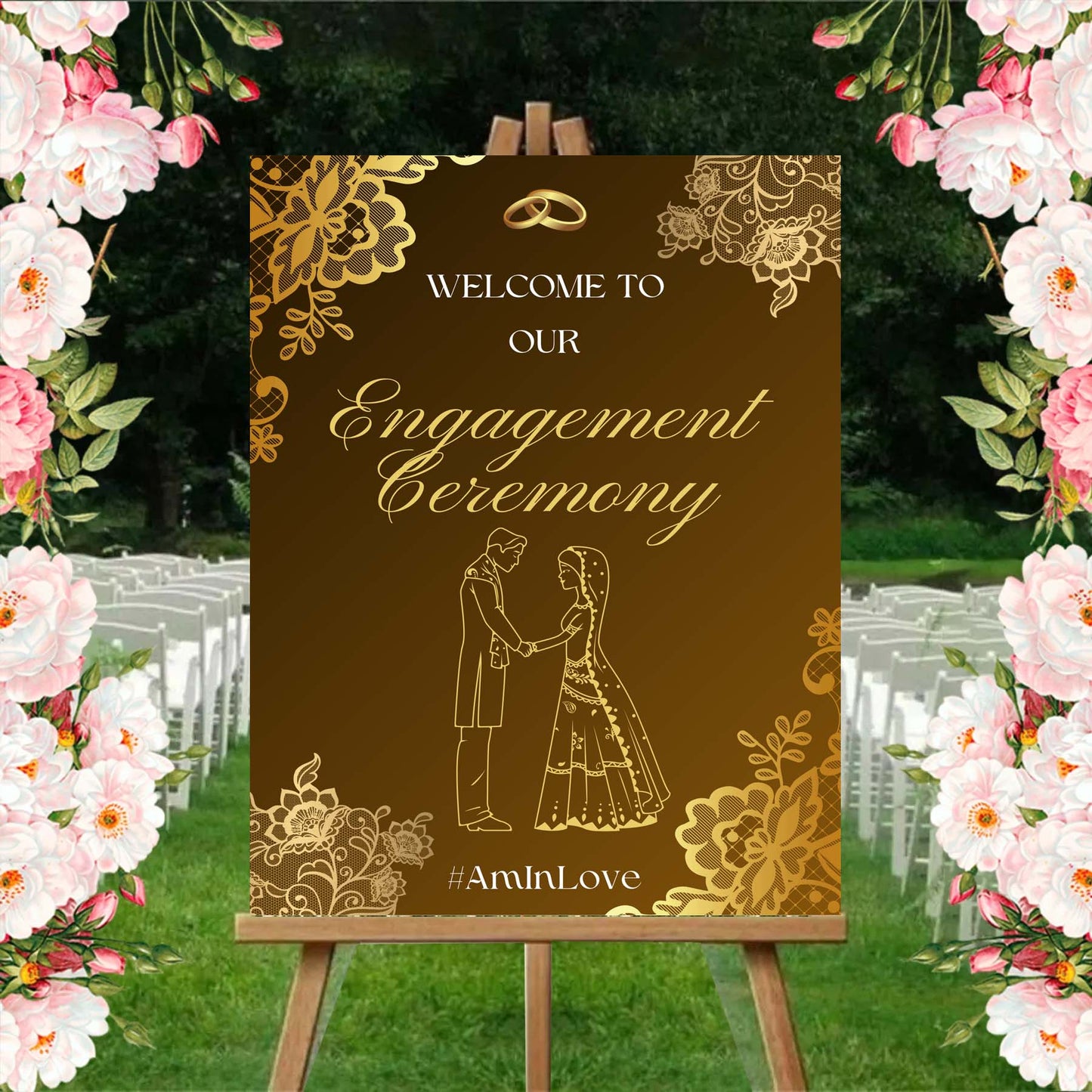 Wedding Ceremony Theme Party Welcome Board