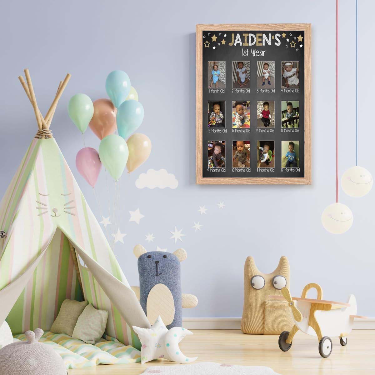 My First Year Customized Milestone Board for Kids Birthday Party