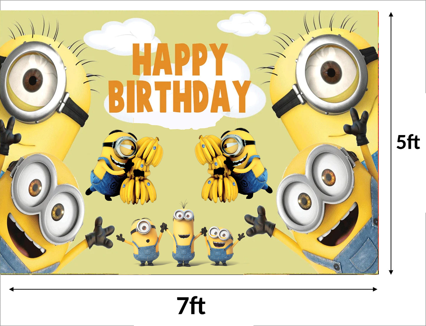Minnion Theme Birthday Party Backdrop