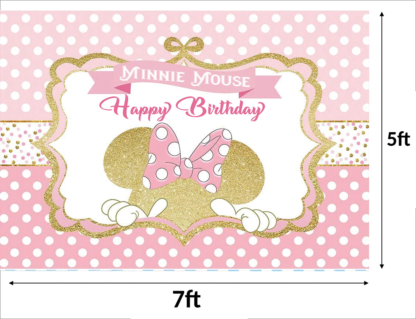 Minnie Theme Birthday Backdrop