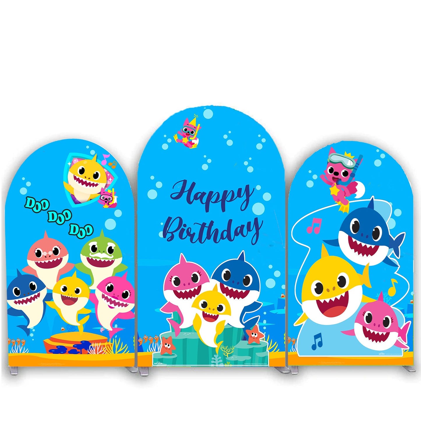 Shark Theme Birthday Party Arch Backdrop