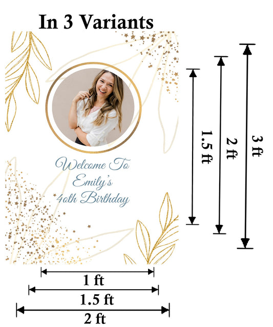 40th Birthday Milestone Birthday Party Welcome Board