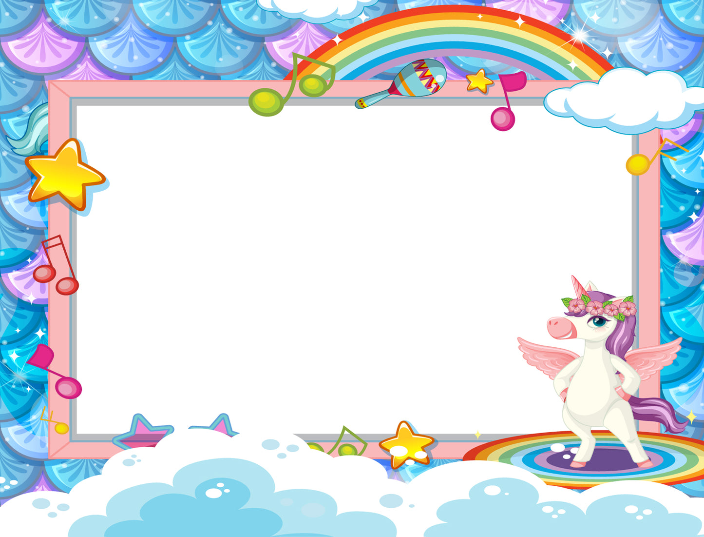 Unicorn Theme Birthday Party Selfie Photo Booth Frame