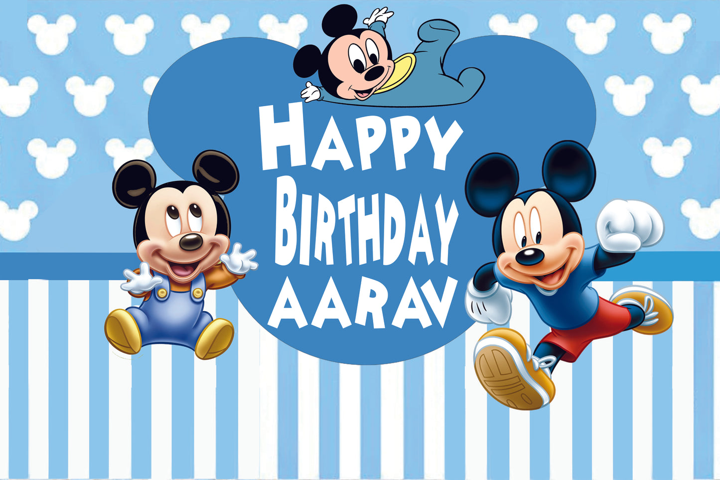 Mickey Mouse Theme Birthday Party Backdrop