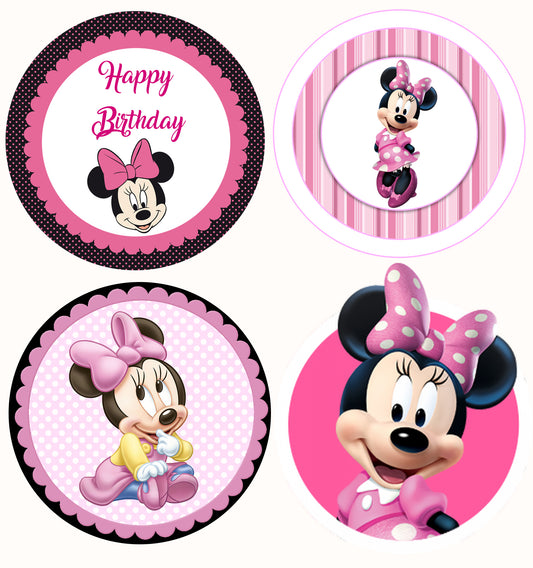 Minnie Theme Birthday Party Paper Decorative Straws