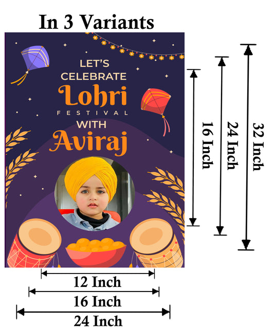 Lohri Party Welcome Board for Kids